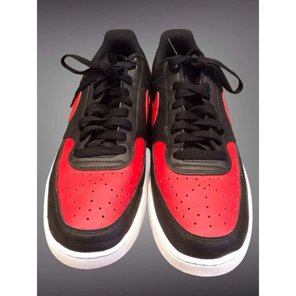 Nike Court Vision Next Nature Low Red and Black Sz 10‎ EUC